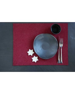 Haunold placemat rectangular of natural wool felt