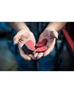 Heart decorations punched out from our Haunold fulled felt of virgin wool