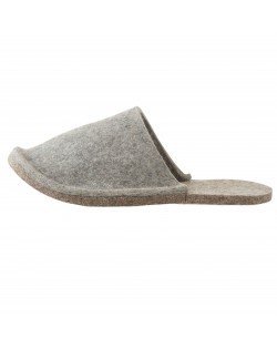 Haunold Slippers for guests in grey for women, men and children, of virgin sheep wool