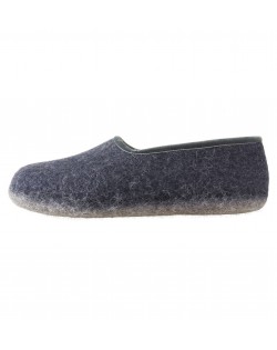 Felt slippers of virgin sheep wool for women, men and children blue-grey by Haunold