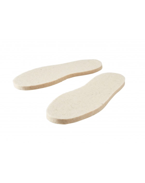 Haunold felt soles of 100% wool for do-it-yourself slippers, natural white