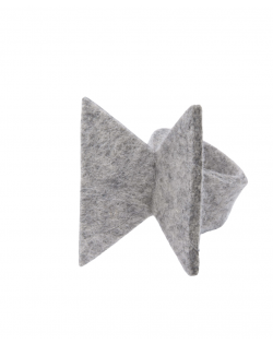 Haunold drip catcher of fine merino wool, gray