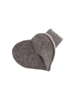 Haunold napkin holder Heart of 5 mm felt, 100% virgin wool, brown