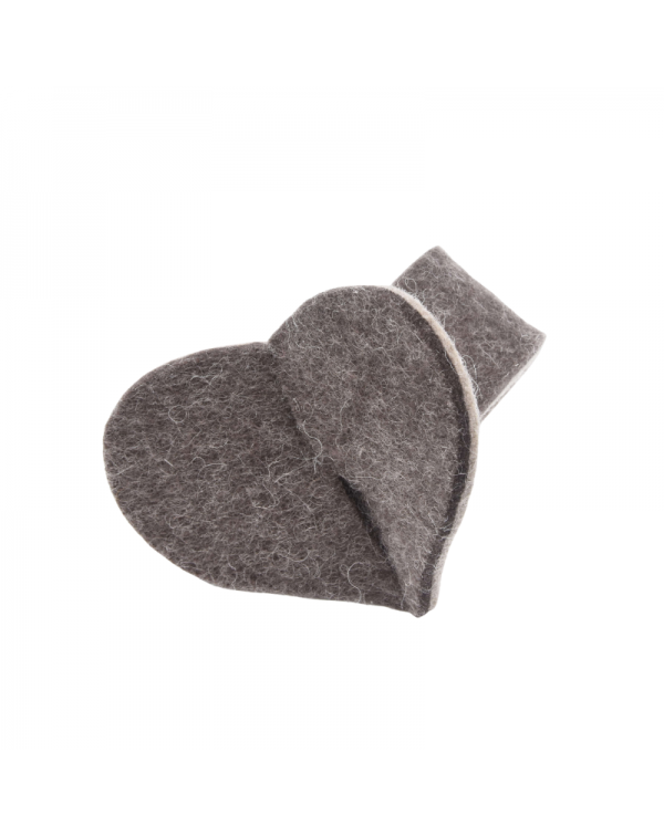 Haunold napkin holder Heart of 5 mm felt, 100% virgin wool, brown Haunold napkin holder Heart of 5 mm felt, 100% virgin wool, brown