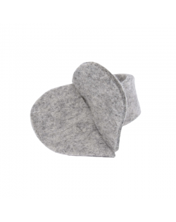 Haunold napkin holder Heart of 5 mm felt, 100% virgin wool, gray