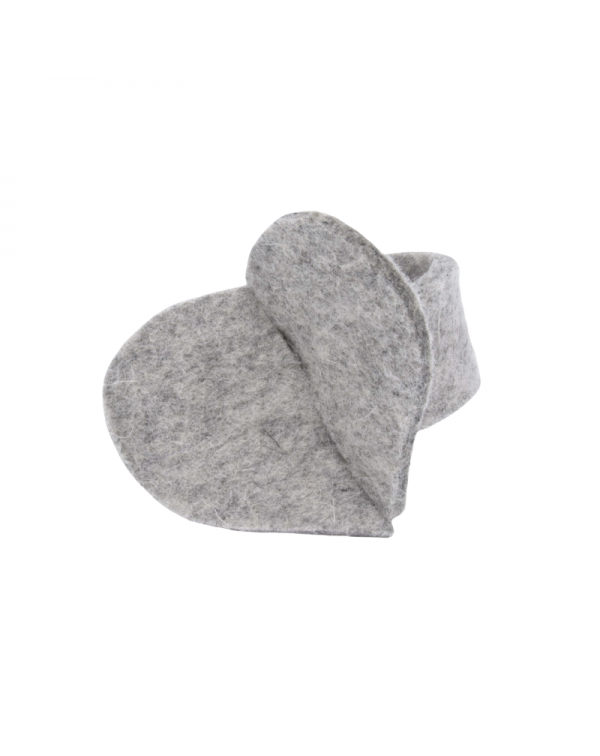 Haunold napkin holder Heart of 5 mm felt, 100% virgin wool, gray Haunold napkin holder Heart of 5 mm felt, 100% virgin wool, gray