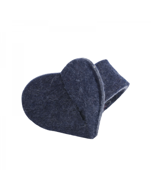 Haunold napkin holder Heart of 5 mm felt, 100% virgin wool, blue Haunold napkin holder Heart of 5 mm felt, 100% virgin wool, blue