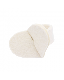 Haunold napkin holder Heart of 5 mm felt, 100% virgin wool, wool white