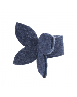 Portatovagliolo farfalla di feltro Haunold alto 5 mm, 100% pura lana vergine, blu