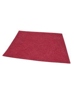 Tovaglietta Americana rettangolare Haunold in pura lana merinos, rosso sottile 5 mm