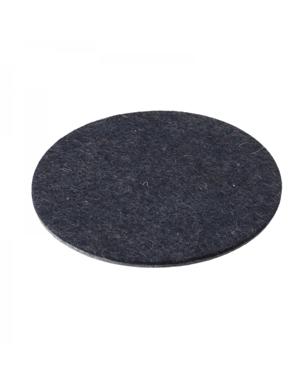 Haunold felt coaster round of fine merino wool, blue, approx. 5 mm thick