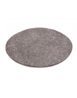 Haunold felt coaster round of fine merino wool, brown, approx. 5 mm thick