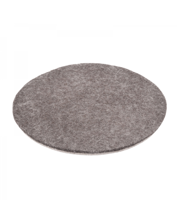 Haunold felt coaster round of fine merino wool, brown, approx. 5 mm thick