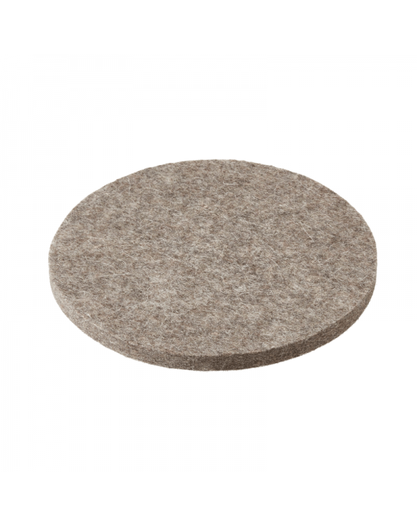 Haunold felt coaster round of Tyrolean mountain sheep wool, natural gray, approx. 10-12 mm thick