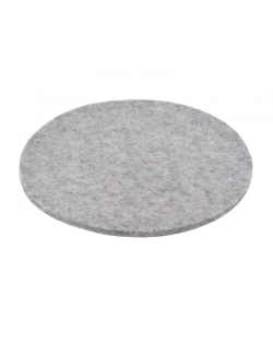 Haunold felt coaster round of fine merino wool, gray, approx. 5 mm thick