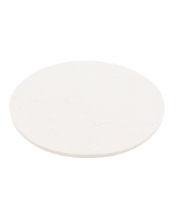 Haunold felt coaster round of fine merino wool, wool white, approx. 5 mm thick