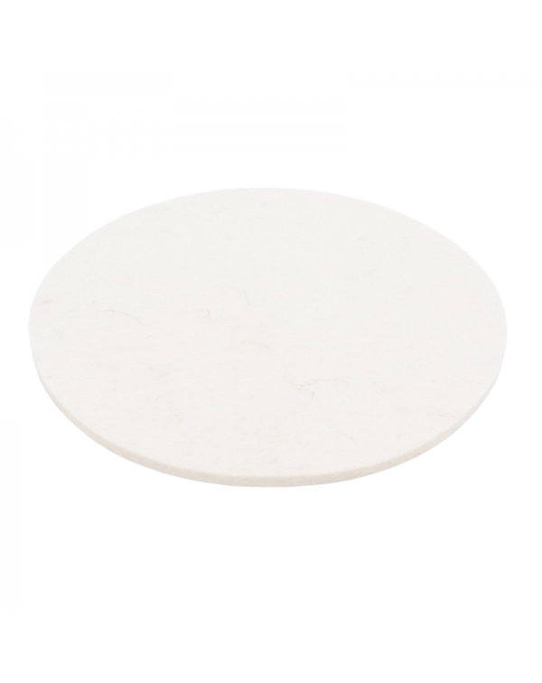 Haunold felt coaster round of fine merino wool, wool white, approx. 5 mm thick