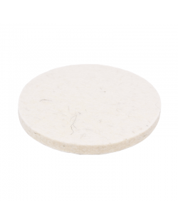 Haunold felt coaster round of Tyrolean mountain sheep wool, natural white, approx. 10-12 mm thick