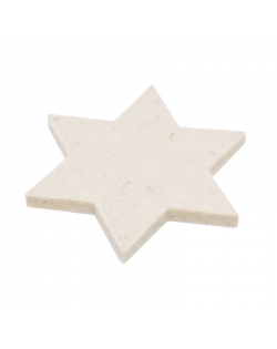 Haunold felt Star of Tyrolean mountain sheep wool, natural white, approx. 10-12 mm thick