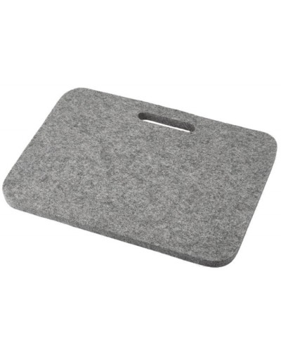 Cusino Relax con maniglia in feltro follato Haunold, spesso ca. 1 cm, grigio naturale