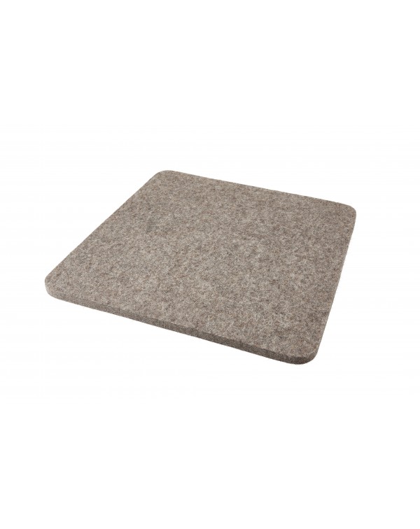 Seat pad Trapeze of Haunold fulled felt , approx. 1 cm thick, natural gray