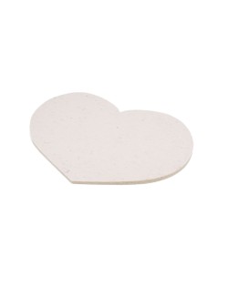 Seat pad Heart of Haunold fulled felt , approx. 1 cm thick, natural white
