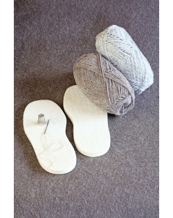 Haunold felt soles of 100% natural wool for do-it-yourself slippers