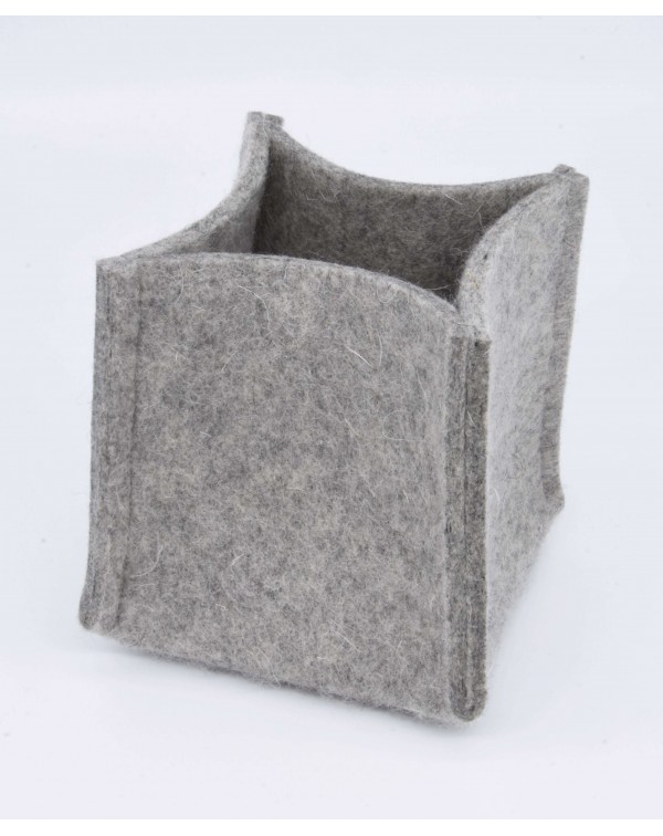 Haunold felt box high of fine merino wool, gray Haunold felt box high of fine merino wool, gray