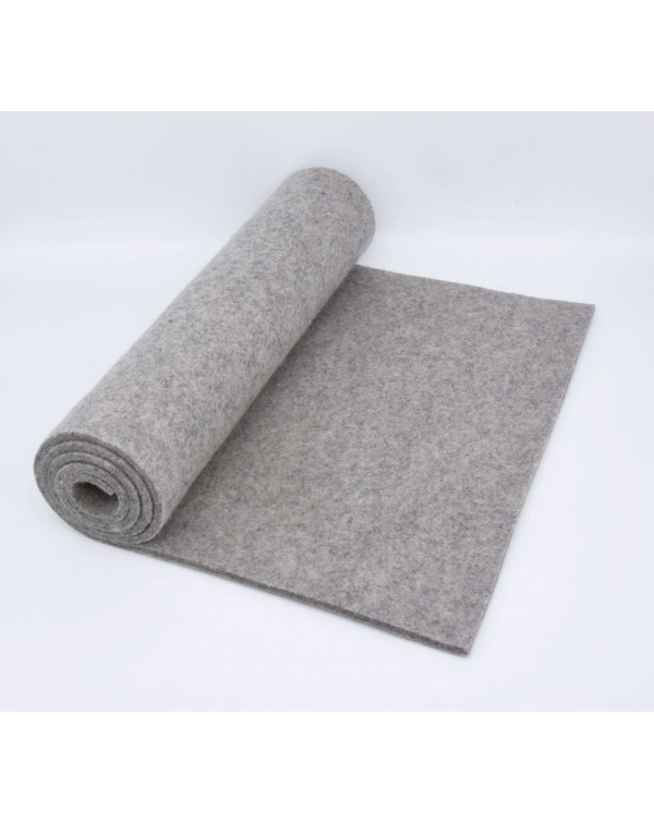Runner da Tavolo Haunold in pura lana merinos, grigio